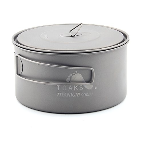 TOAKS Titanium Camping Pot Cup 900ml, POT-900-D130