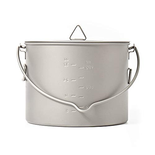 TOAKS Titanium Camping Hanging Pot with Bail Handle, 1300ml-1