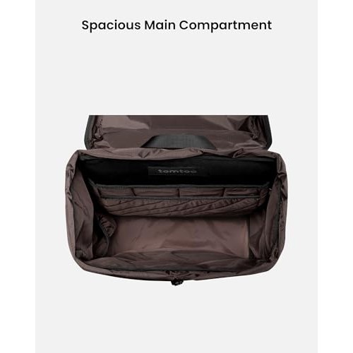 tomtoc VintPack TA1 22L Flap Laptop Backpack, Black, M-3