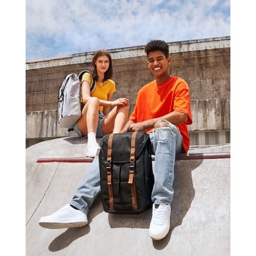 tomtoc VintPack TA1 22L Flap Laptop Backpack, Black, M-8