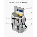 tomtoc VintPack TA1 Flap Laptop Backpack, 22 L, Light Gray