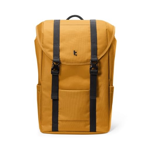 tomtoc VintPack TA1 Flap Laptop Backpack, 22L, Yellow, M