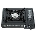 Top Home Solutions Camping Stove Only, Portable Gas Stove with Carry Case, Auto Ignition, Heat Control, EN417 Compliant, Black