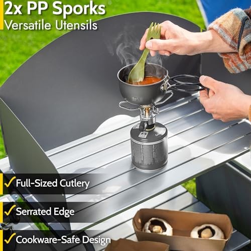Trail Outdoor Leisure 4 Piece Camping Cookware Set for 1-2 People-4