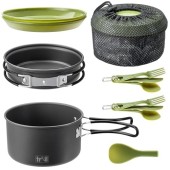 Trail Outdoor Leisure 11 Piece Camping Cookware Set for 2