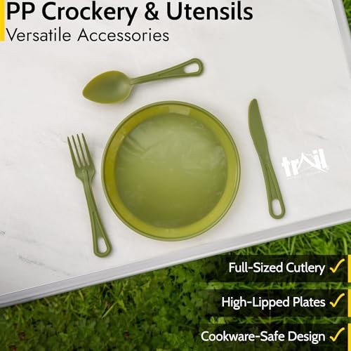 Trail Outdoor Leisure 11 Piece Camping Cookware Set for 2-4