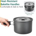 trail outdoor leisure 4 person camping cookware set, 27 piece, hard anodised aluminium, with bag