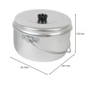 Trangia 2.5L Aluminium Billy Can Pot with Lid and Wire Handle