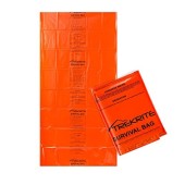 Trekrite Emergency Survival Bivi Bag, Waterproof Hi-Vis Orange, Reusable
