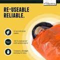 Trekrite Emergency Survival Bivi Bag, Waterproof Hi-Vis Orange, Reusable