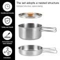 Udbrud Camping Cookware Set for 1-2 People, Hard Anodised Aluminium Pot and Pan Kit with Storage Bag