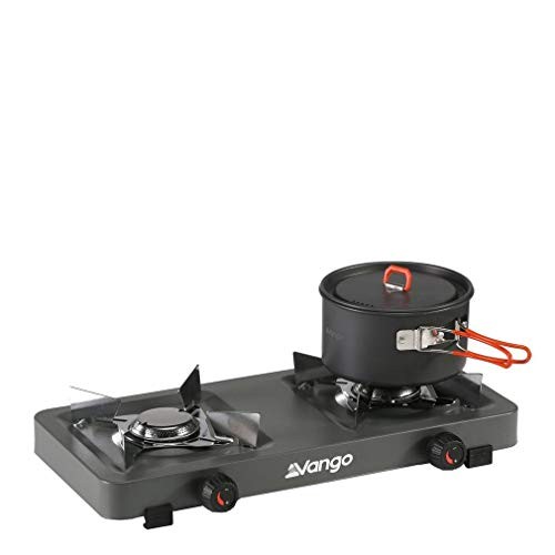 Vango Blaze Double Burner Camping Stove, compact outdoor gas cooker