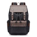 WTiger Vintage Canvas Backpack, Black, Casual Daypack Rucksack