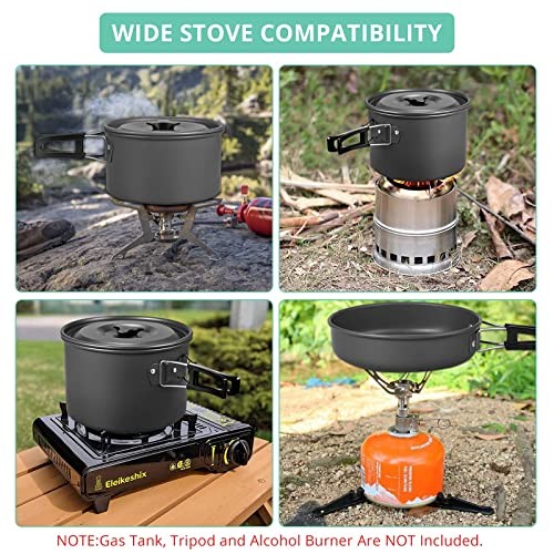 VINTEAM 21-Piece Camping Cookware Set with Mini Stove-4