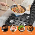 Warmiehomy 4-Burner Portable Camping Gas Stove with Lid, 8800W