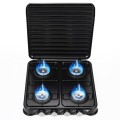 Warmiehomy 4-Burner Portable Camping Gas Stove with Lid, 8800W