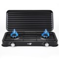 Warmiehomy 2-Burner Portable Camping Gas Stove with Lid