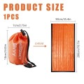 wellrun Survival Bivvy Bag with Whistle, 210 x 90 cm, Orange