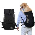 Woolala Dog Backpack Carrier Rucksack, Black, M, Front Pack with Waterproof Lining