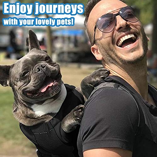 Woolala Dog Backpack Carrier, Black, Size L, Front Pack with Waterproof Lining-6