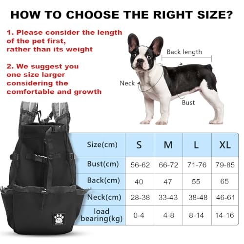 Woolala Lightweight Pet Carrier Backpack for Small and Medium Dogs, Black, L-5