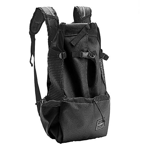 Woolala Light Weight Pet Carrier Backpack for Small and Medium Dogs, Black, M-6