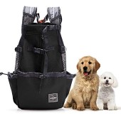 Woolala Lightweight Pet Carrier Backpack for Small and Medium Dogs, Black, Size S