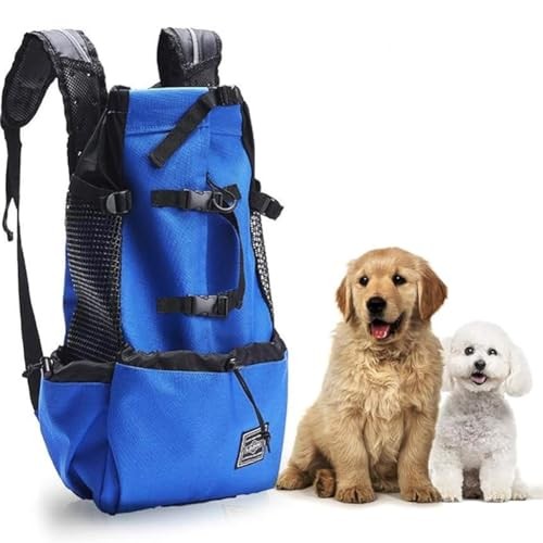 Woolala Lightweight Pet Carrier Backpack for Small and Medium Dogs, Blue, Size L