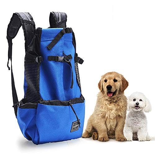 Woolala Lightweight Pet Carrier Backpack for Small and Medium Dogs, Blue, M