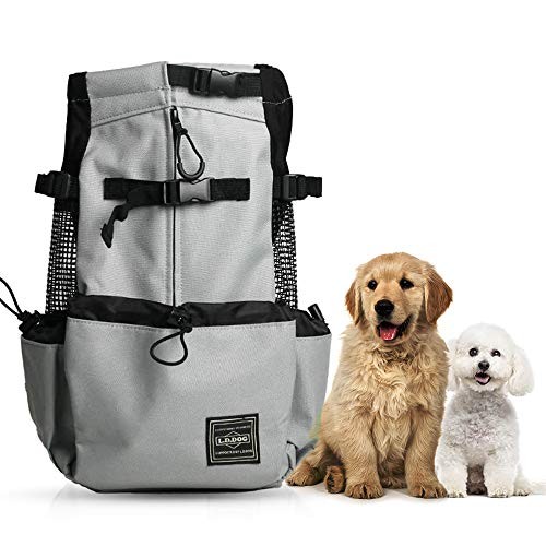 Woolala Lightweight Pet Carrier Backpack for Small and Medium Dogs, Grey, Size S