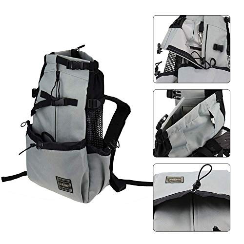 Woolala Light Weight Pet Carrier Backpack for Small and Medium Dogs, Grey XL-3