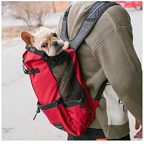 Woolala Lightweight Pet Carrier Backpack for Small and Medium Dogs, Red, XL-1