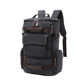 WTiger Black Canvas Backpack with 15.6