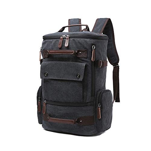 WTiger Black Canvas Backpack with 15.6