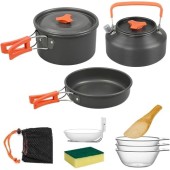 Yeqqzq Camping Cookware Set for 2 to 3 People