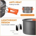 Yeqqzq Camping Cookware Set for 2 to 3 People
