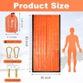 YUFFQOPC 2 Pack Emergency Sleeping Bag with 2 Survival Whistles and 2 Carabiners