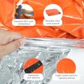 YUFFQOPC 2 Pack Emergency Sleeping Bag with 2 Survival Whistles and 2 Carabiners
