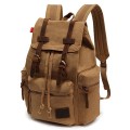 YUHAN Canvas Backpack, Unisex Vintage Casual Rucksack, Khaki