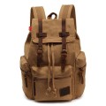 YUHAN Canvas Backpack, Unisex Vintage Casual Rucksack, Khaki