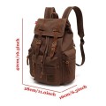 YUHAN Canvas Backpack, Unisex Vintage Casual Rucksack, Black