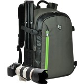 YUHAN Oxford large-capacity multi-function camera backpack, Grey + Green