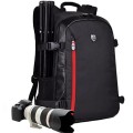 YUHAN Oxford large-capacity multi-function camera backpack, Black + Red