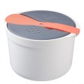 Zilimontt Microwave Rice Cooker Steamer with Strainer, Portable PP Pot, Green