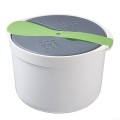 Zilimontt Microwave Rice Cooker Steamer with Strainer, Portable PP Pot, Green