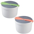 Zilimontt Microwave Rice Cooker Steamer with Strainer, Portable PP Pot, Green