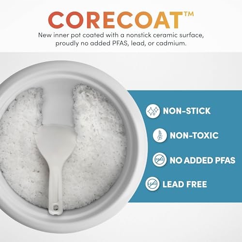 Aroma Rice Cooker, 2-Cup Uncooked / 4-Cup Cooked, 1 Qt, White, ARC-302-1NG-5