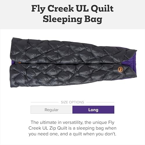 Big Agnes Fly Creek UL 50 Degree Zip Quilt, Long-1