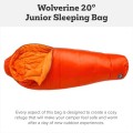 Big Agnes Wolverine Juniors Sleeping Bag, 20 Degree, Regular - Left