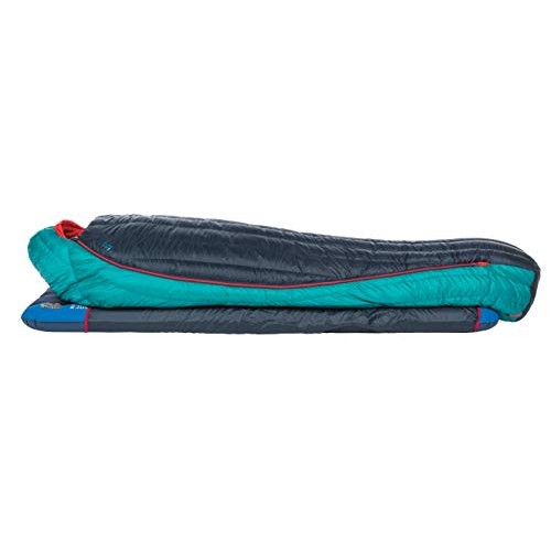 Big Agnes Women's Daisy Mae 0 Degree Sleeping Bag, Regular, Right Zip, Navy/Aqua-2